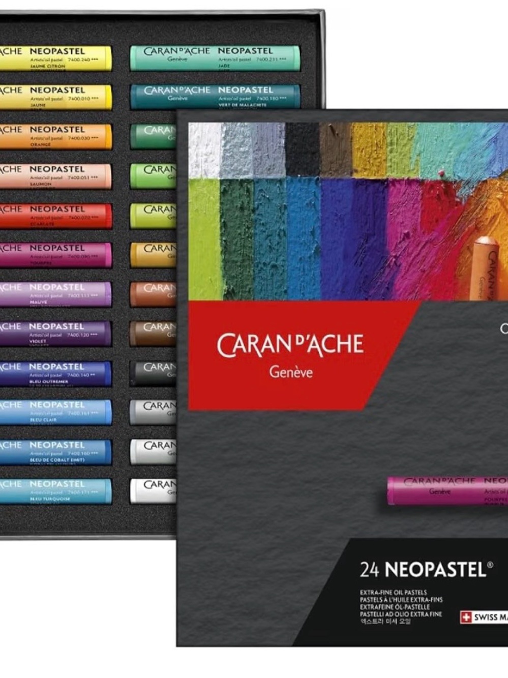 Caran d’Ache Neopastel 24-Color Pastel Set - Multicolor